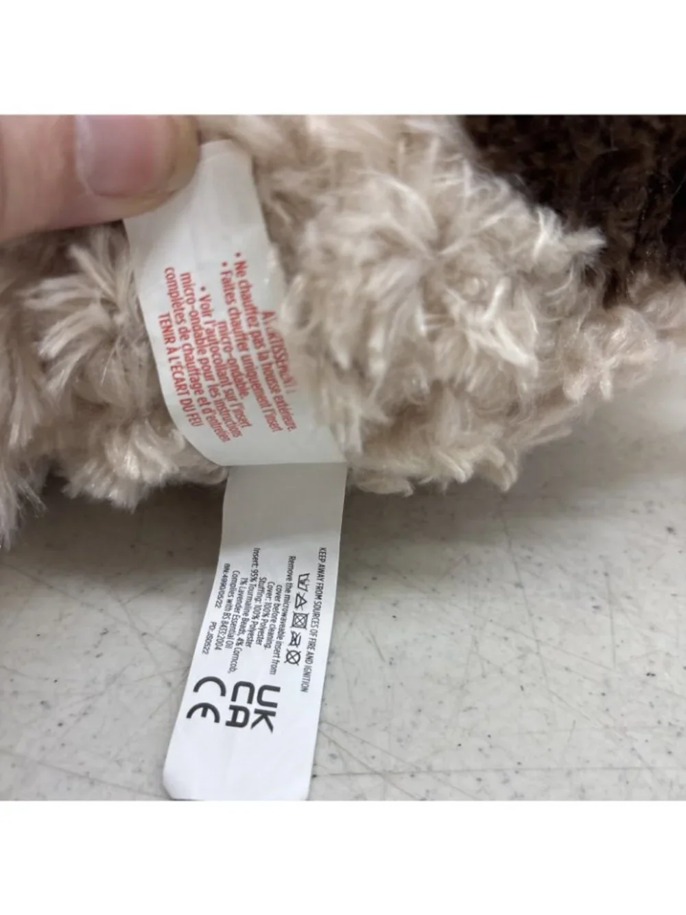 White & Brown Dog Plush Stuffed Animal Puppy Floppy Ears Soft Toy